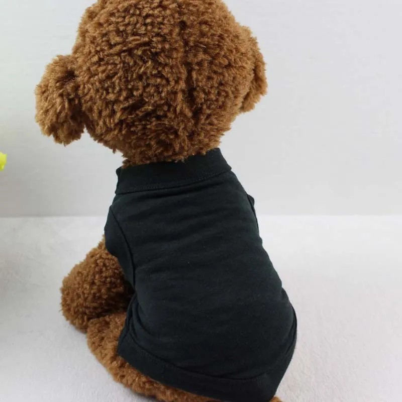 Cotton Dog T-Shirt Blank Pet Clothes Soft Puppy Vest for Small Medium Large Dogs