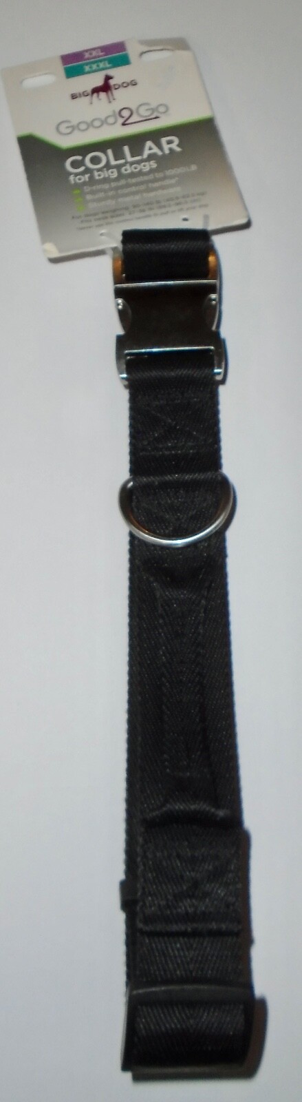 NWT Good2Go / BIG DOG COLLAR, BLACK ~ SIZE: XXL/XXXL 27-38 In