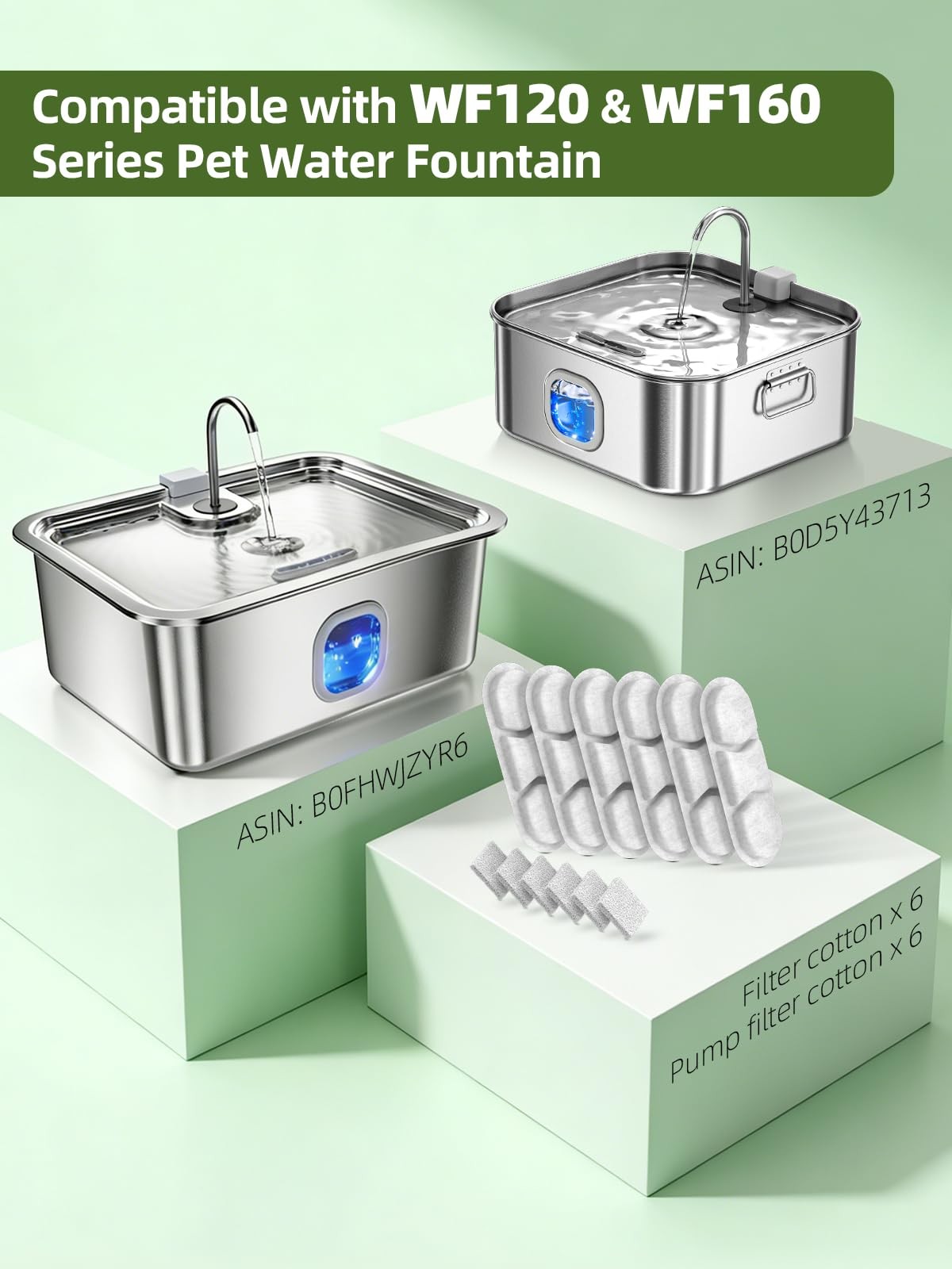 Dog Water Fountain Stainless Steel, 12L/16L Large Pet Water Fountain for Dogs…