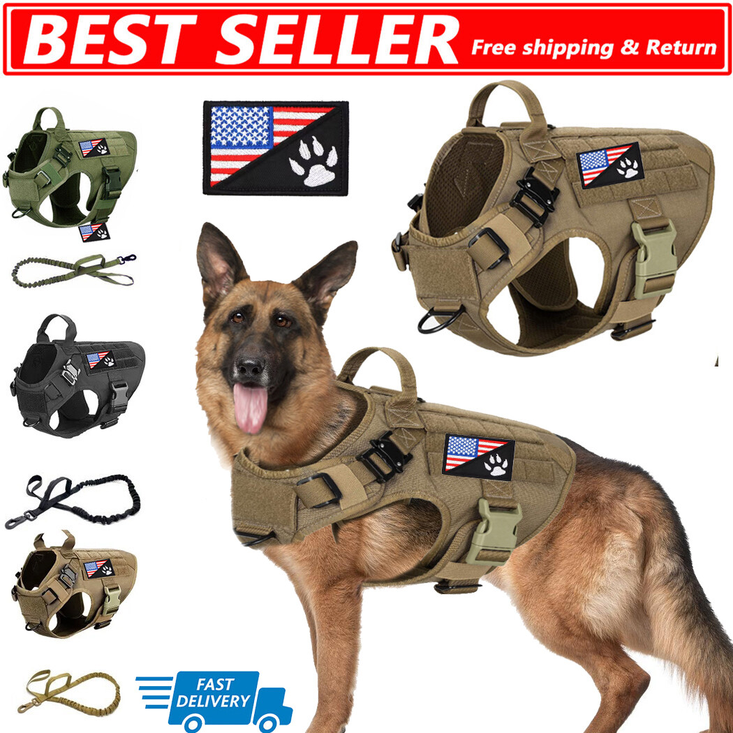 Tactical Dog Vest Harness – Military K9 Dog Training Vest – US Working Dog