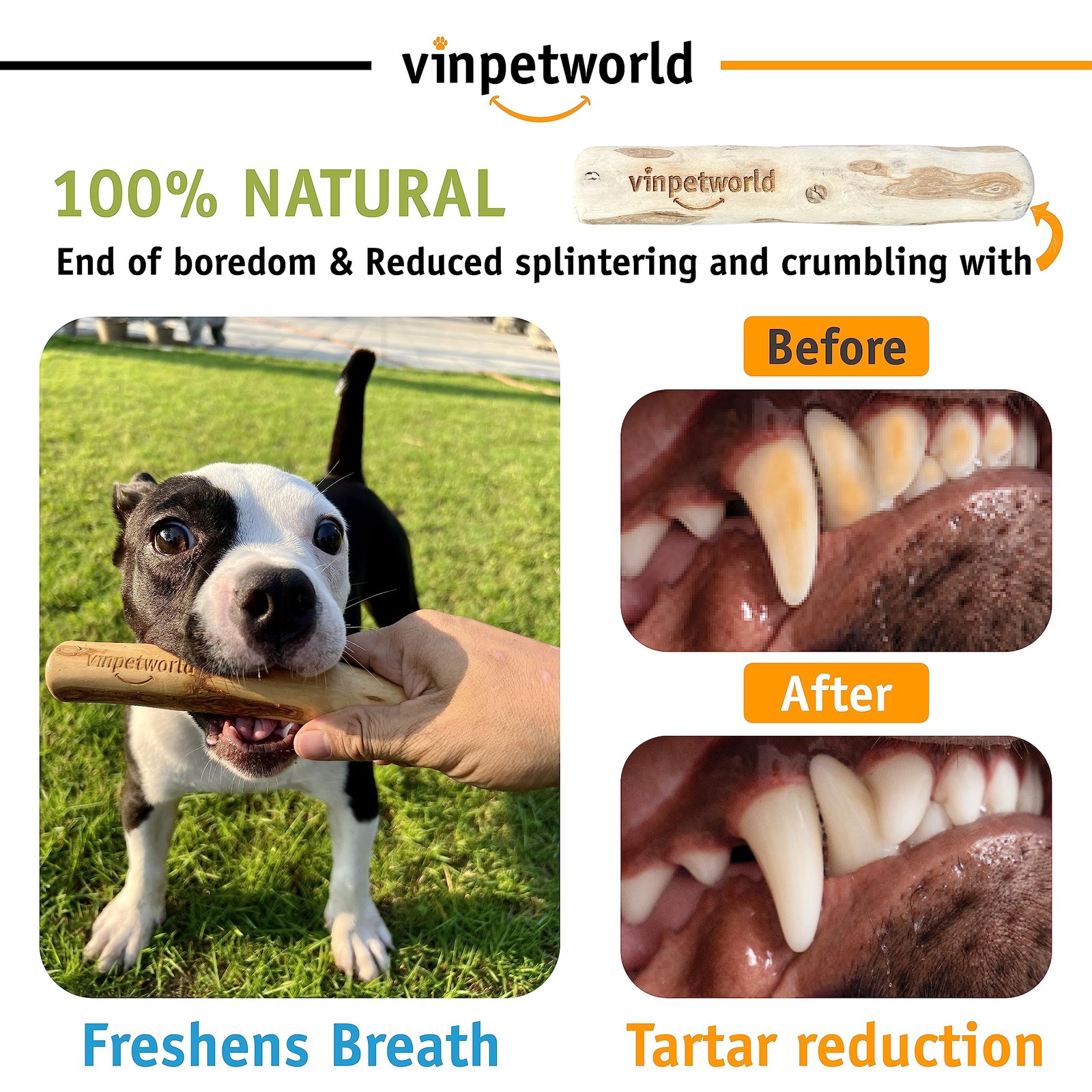 Coffee Wood Dog Chew Toy | 100% Natural from Vietnam Forest (R) | Safe and Lo…