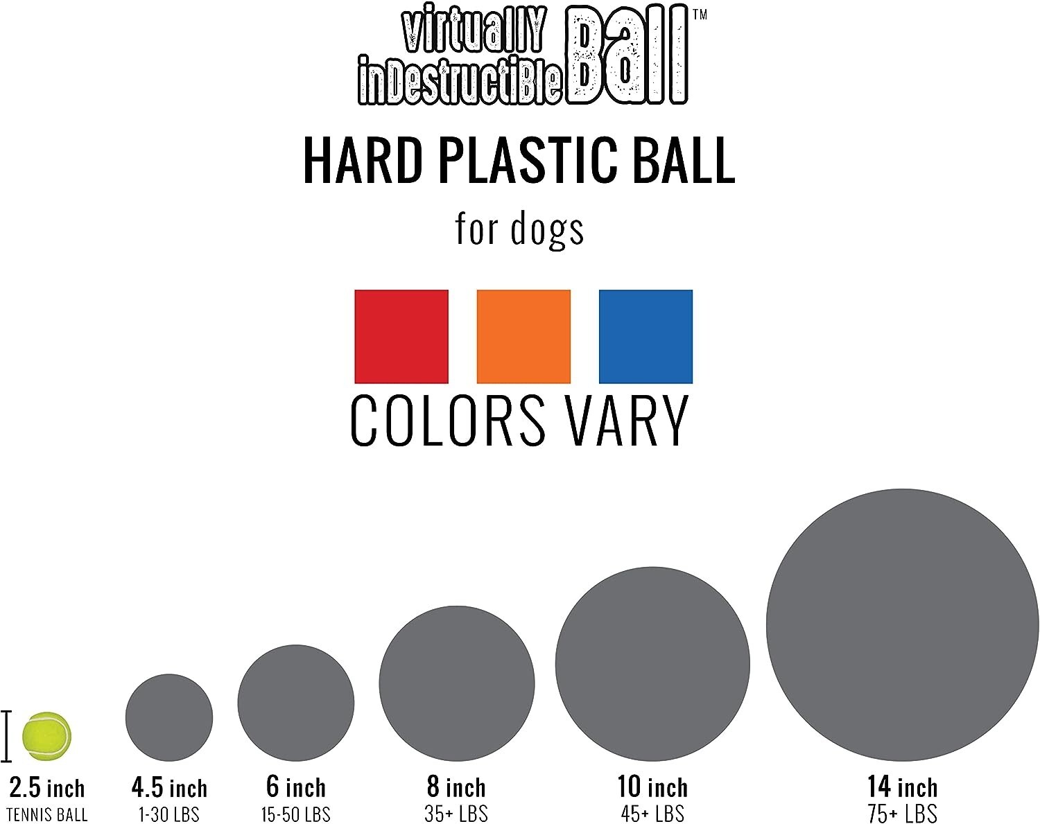 Durable USA-Made Dog Ball – Virtually Indestructible 10-Inch Outdoor Toy