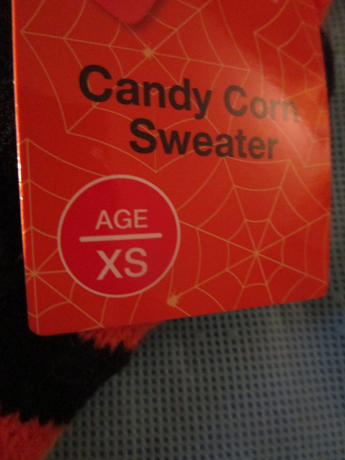 Pet Central Candy Corn Dog Sweater Size Halloween Black & Orange XS Xtra Small