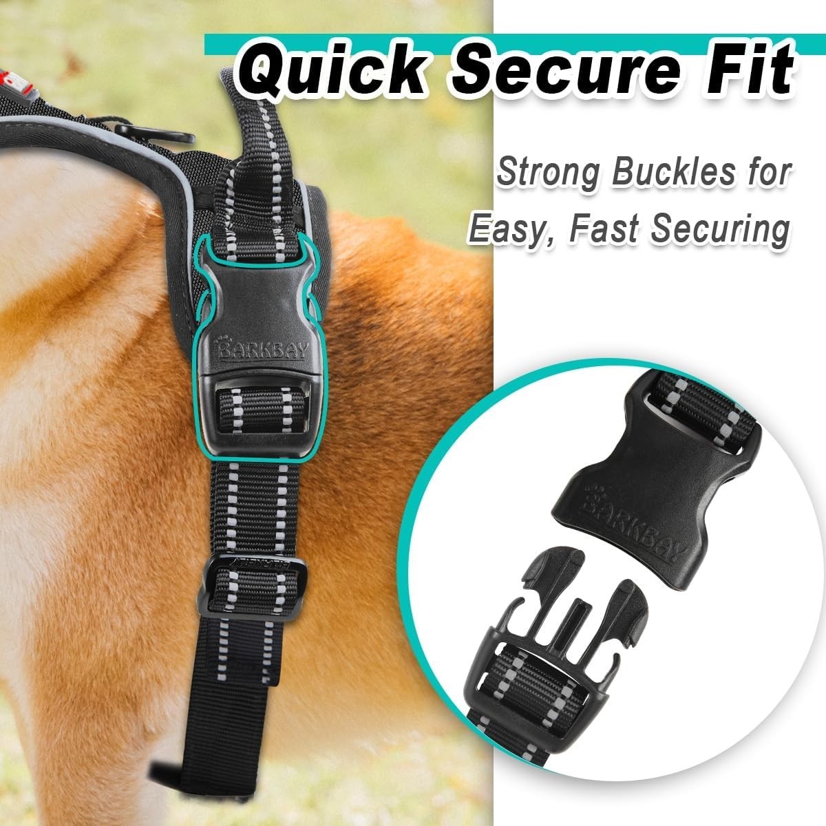 BARKBAY Dog Harness No Pull for Small Dogs – Adjustable, Reflective, Xtra Small