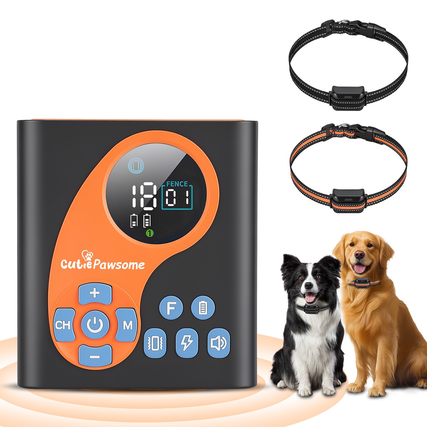 2IN1 Wireless Dog Fence System Pet Containment Boundary Control &Training collar
