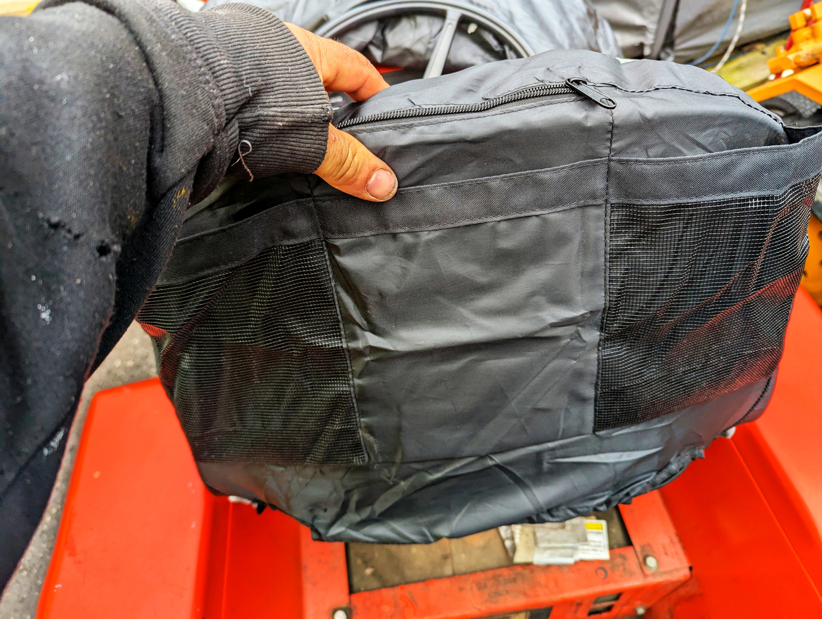 Lawn Mower Tractor Seat Cover Multiple Pockets & Storage Fits Most Medium & High