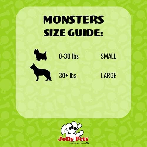 Jolly Pets Monster Ball 2.5 inch Blue Treat Hiding Rubber Toy for Small Dogs
