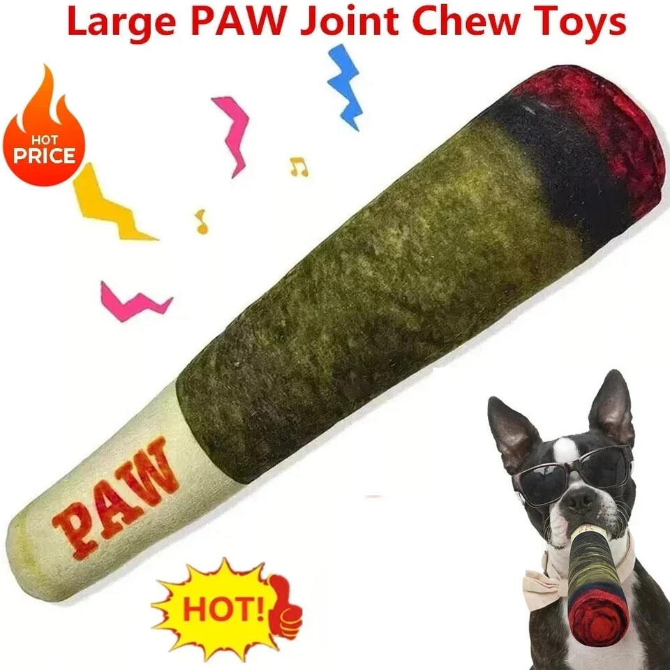 Large PAW Joint Chew Toys Design Pet Teeth Squeaky Plush Toy For Dog*