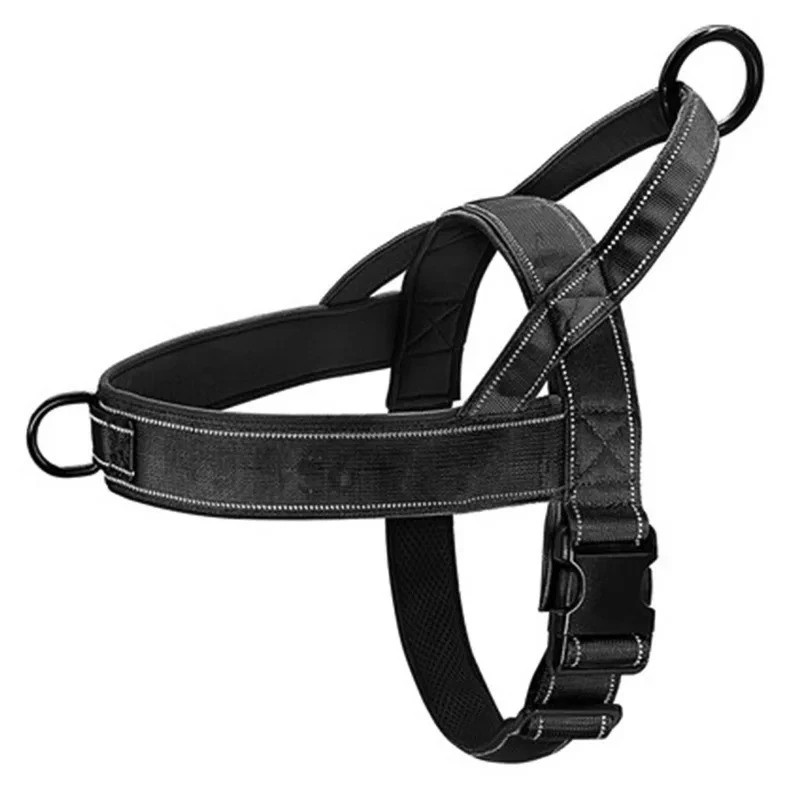 Tactical Dog Harness No Pull 1000D Nylon Large Dogs Handle Reflective Vest