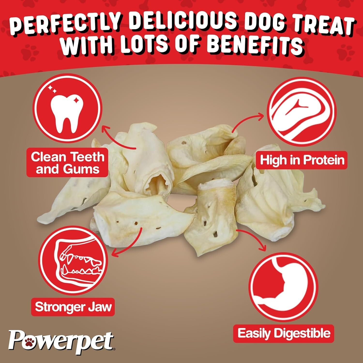 ALL NATURAL Beef Cow Ears-DOG Treats 25CT Natural Flavor-FDA & USDA APPROVED
