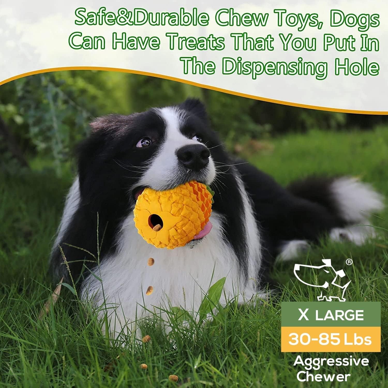7.1 Dog Toy for Aggressive Chewers Large Breeds, Indestructible Dog Teeth