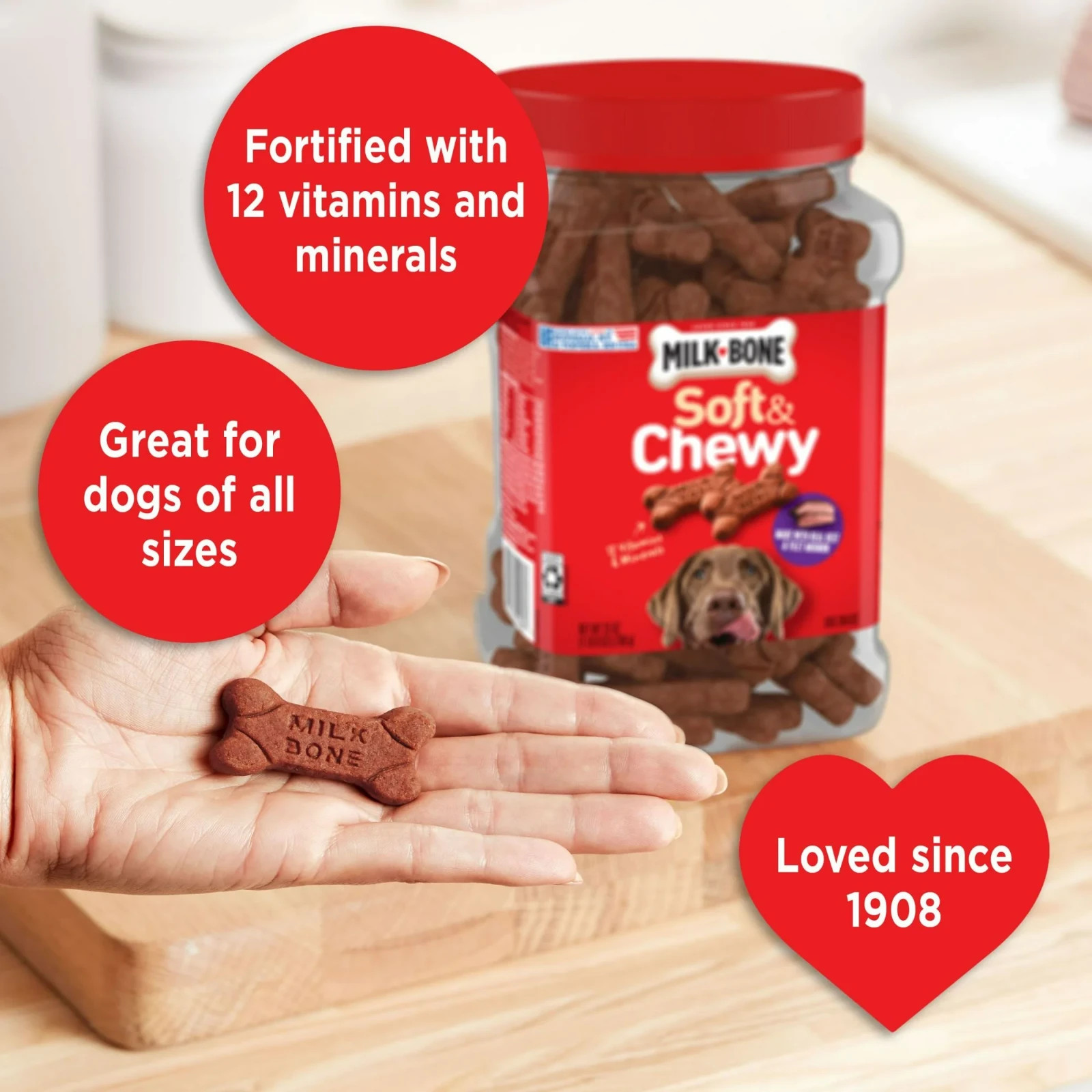 Milk-Bone Soft And Chewy Dog Treats, Beef And Filet Mignon Recipe, 25 Ounce…