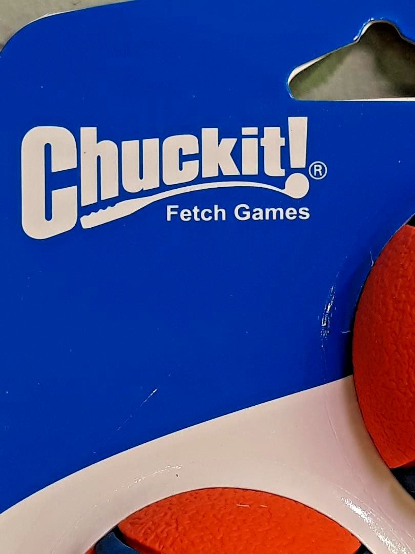Chuckit Ultra Squeaker Ball Durable High Bounce Chewable Dog Toy Medium 2-pack