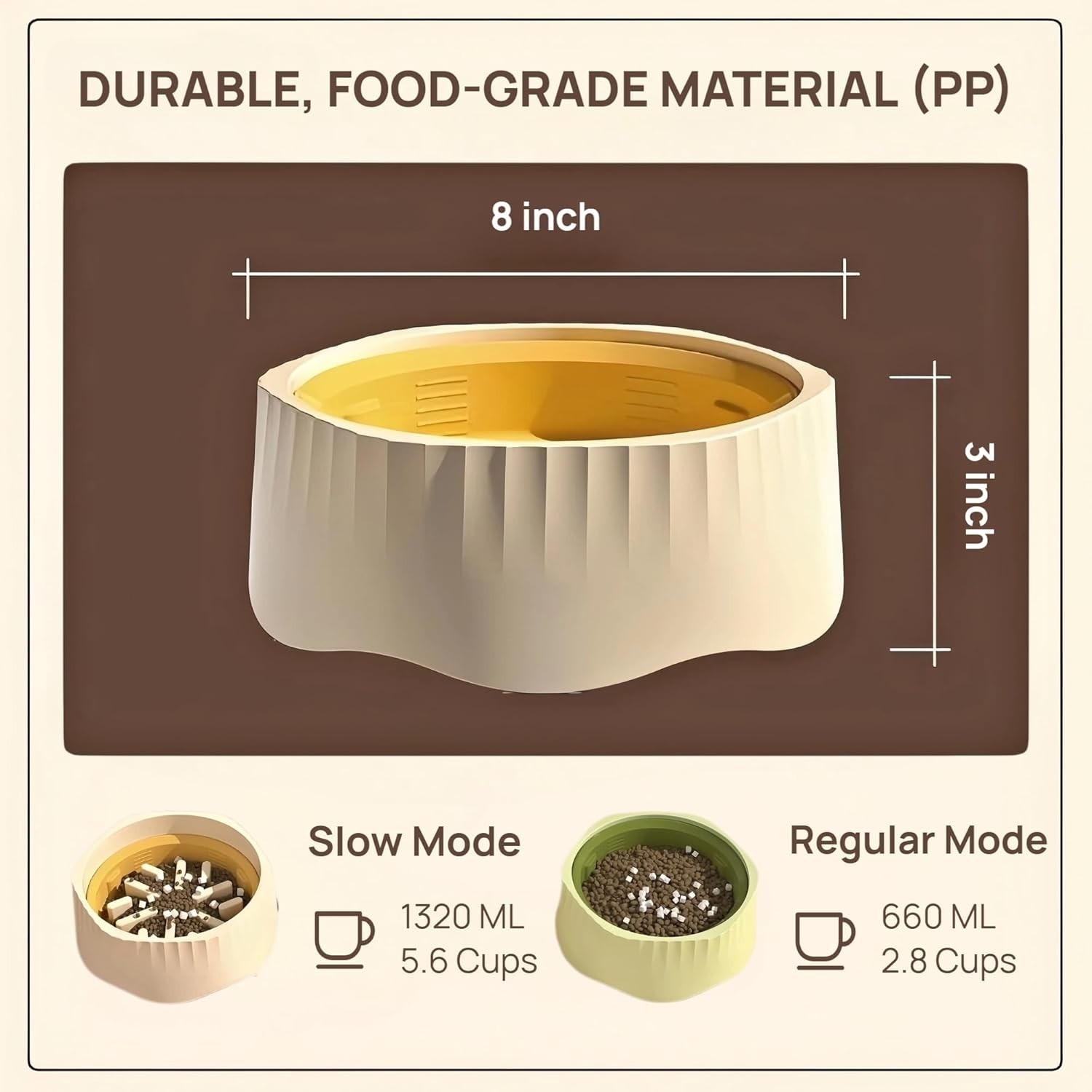 Slow Feeder Dogs Bowl Large Dogs Anti-Gulping Pet Slower Food Feeding Bowl
