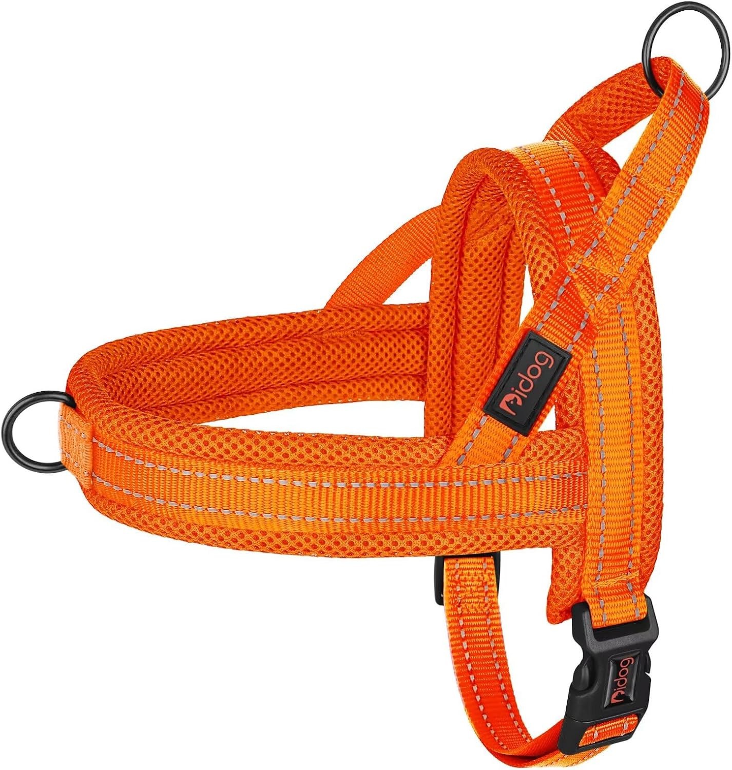 Didog Reflective Soft Flannel Padded Dog Harness Orange Size XS 15-18″ Chest