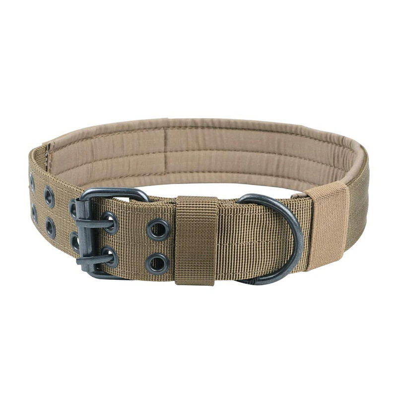 Tactical Heavy Duty Nylon Large Dog Collar K9 Military Metal Buckle Adjustable
