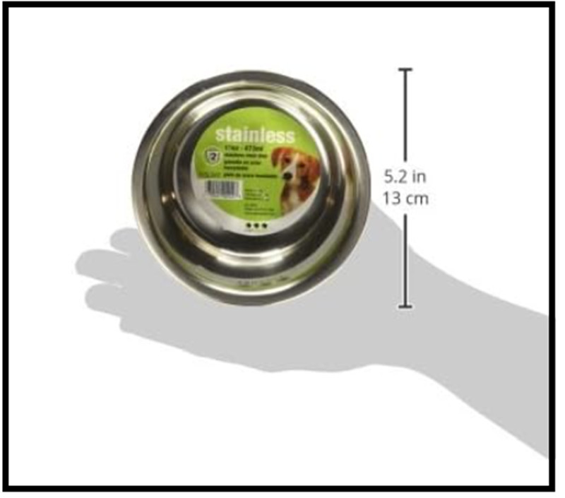 STAINLESS STEEL Standard Pet Dog Puppy Cat Food or Drink Water Bowl Dish