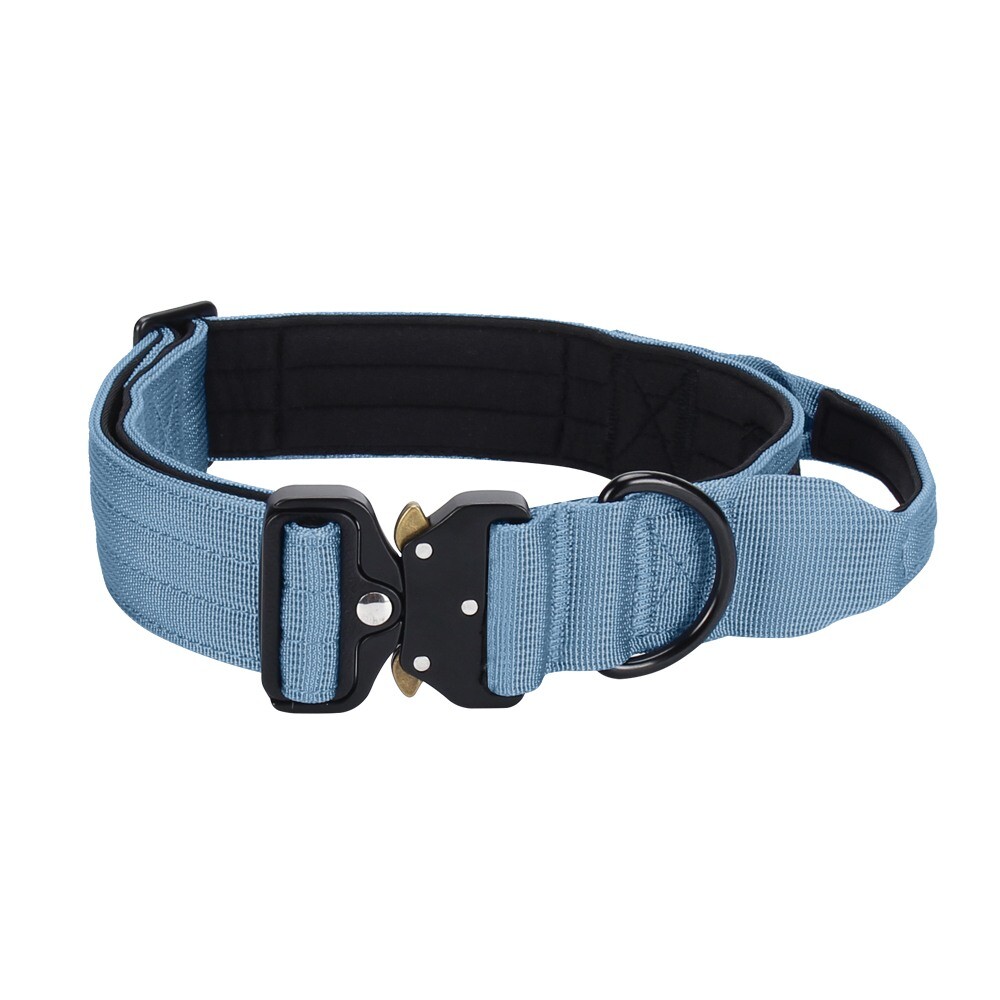 TSG Nylon Heavy Duty Dog Collar With Handle CanineTraining Walking