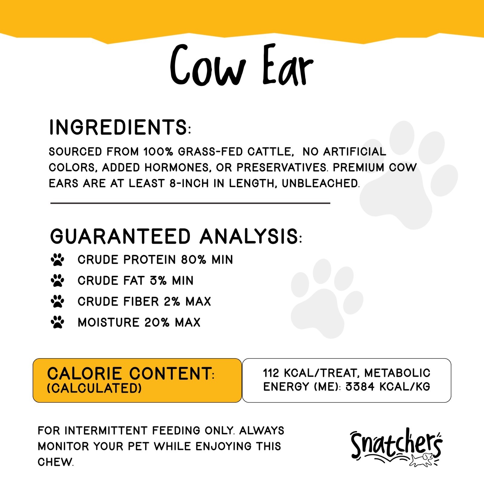 All-Natural 8″ Cow Ear Dog Chews – Healthy Long-Lasting Treats for Dogs