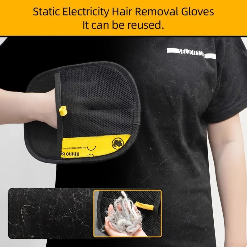 2-Pack Glove Cat Grooming Gloves Cat Hair Remover 2025 New Pet Dog Hair Remover