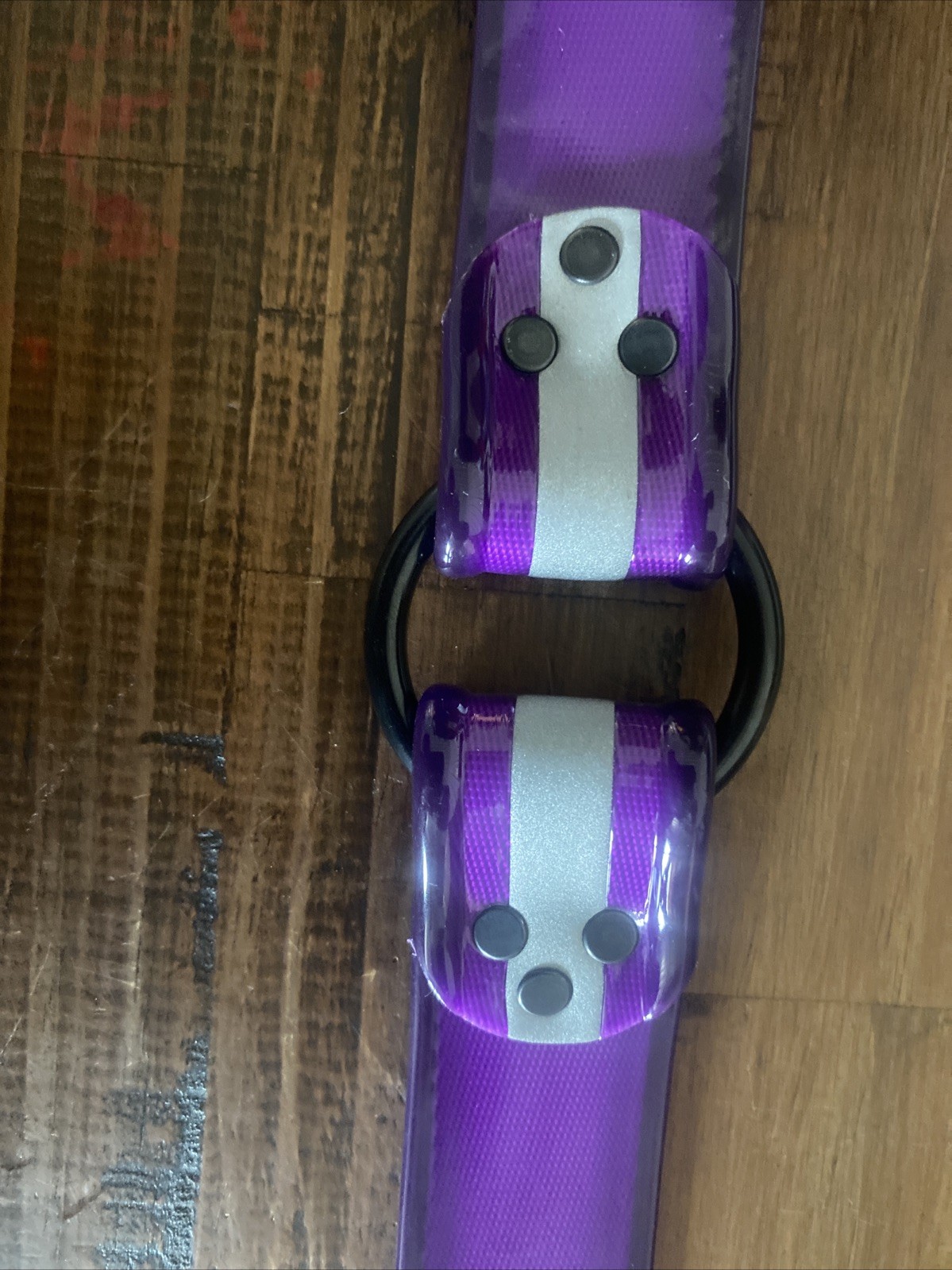 Purple Reflective Dog Collar 1 1/2 Inch X 20 Inch Long At Last Hole On Collar