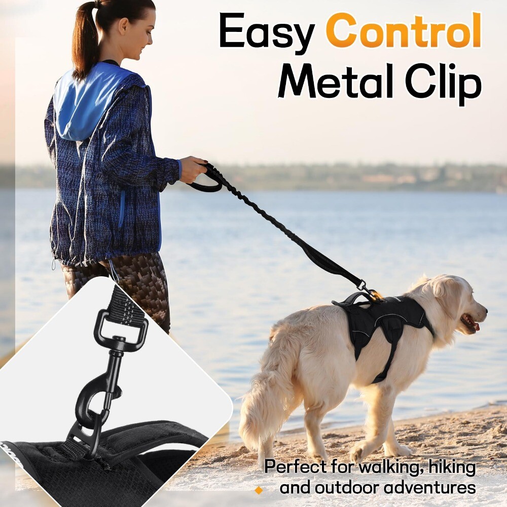 rabbitgoo Escape Proof Dog Harness with Lift Handle Reflective Adjustable Vest