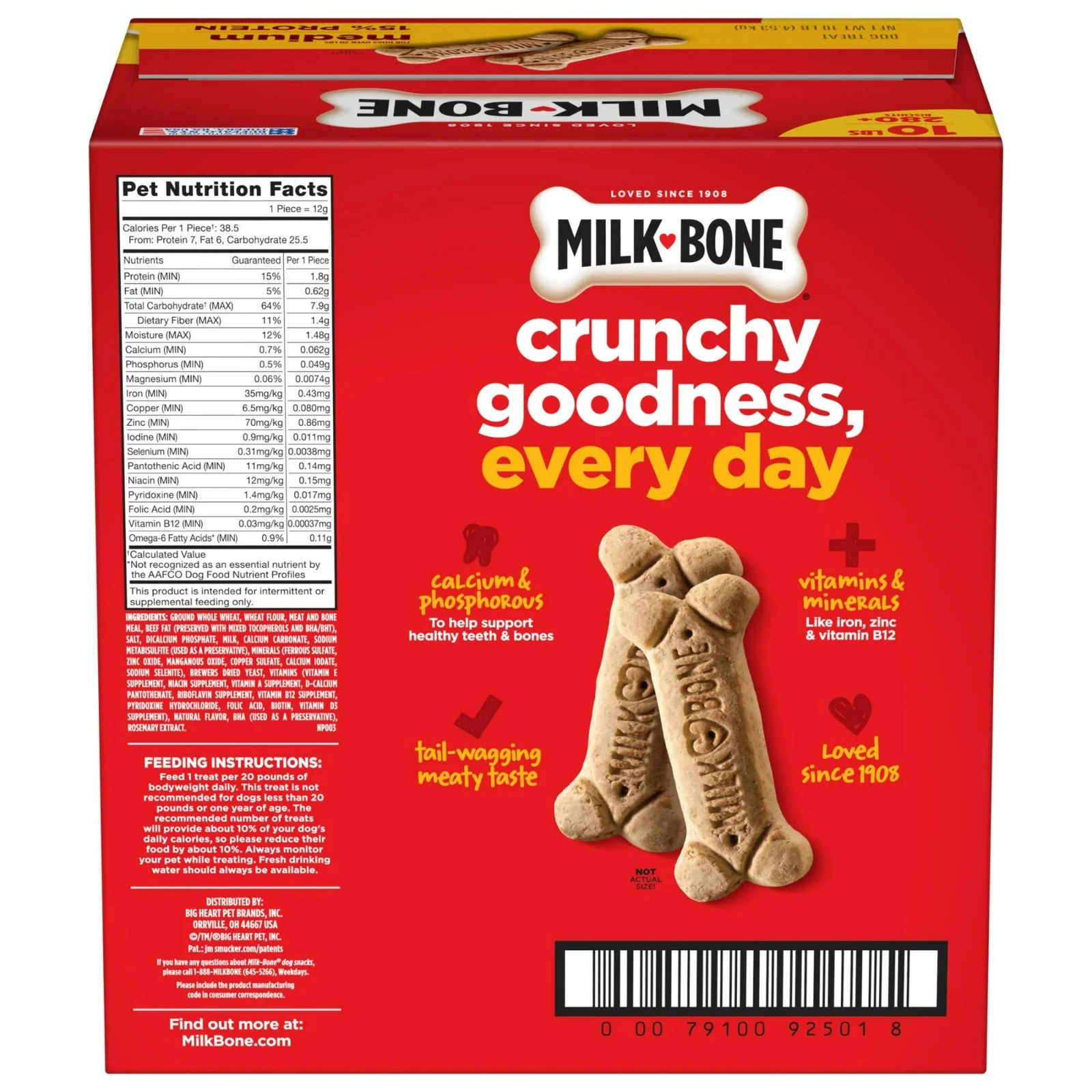 Milk-Bone Original Dog Biscuits, Medium Crunchy Dog Treats, 10 lbs