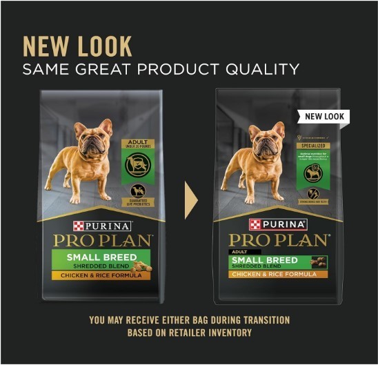 Purina Pro Plan Shredded Blend Small Breed Chicken & Rice Dry Dog Food, 34 lb