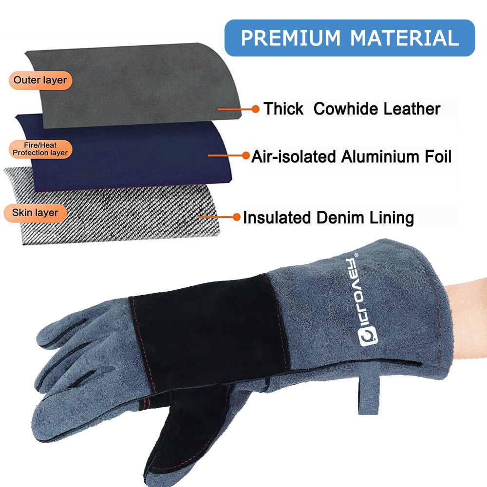 Handling Leather Gloves Training Animal Snake Bite Proof Dog Cat Scratch Protect