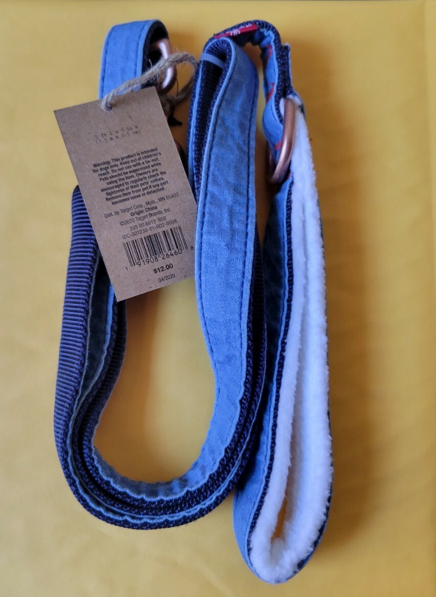 Brand New LEVI’S X TARGET BLUE DENIM Dog Collar, XS,S, M, L, XL