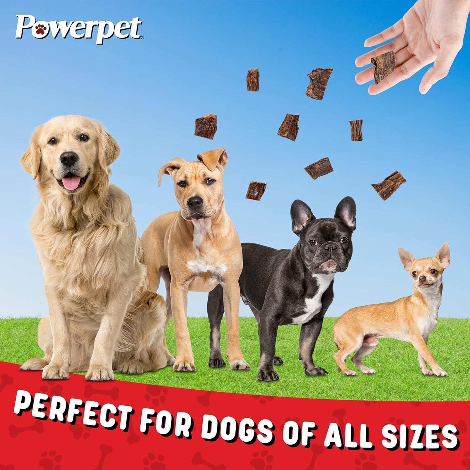 Powerpet/Beef Gullet Chips/ALL NATURAL Dog Treats/BRC CERTIFIED
