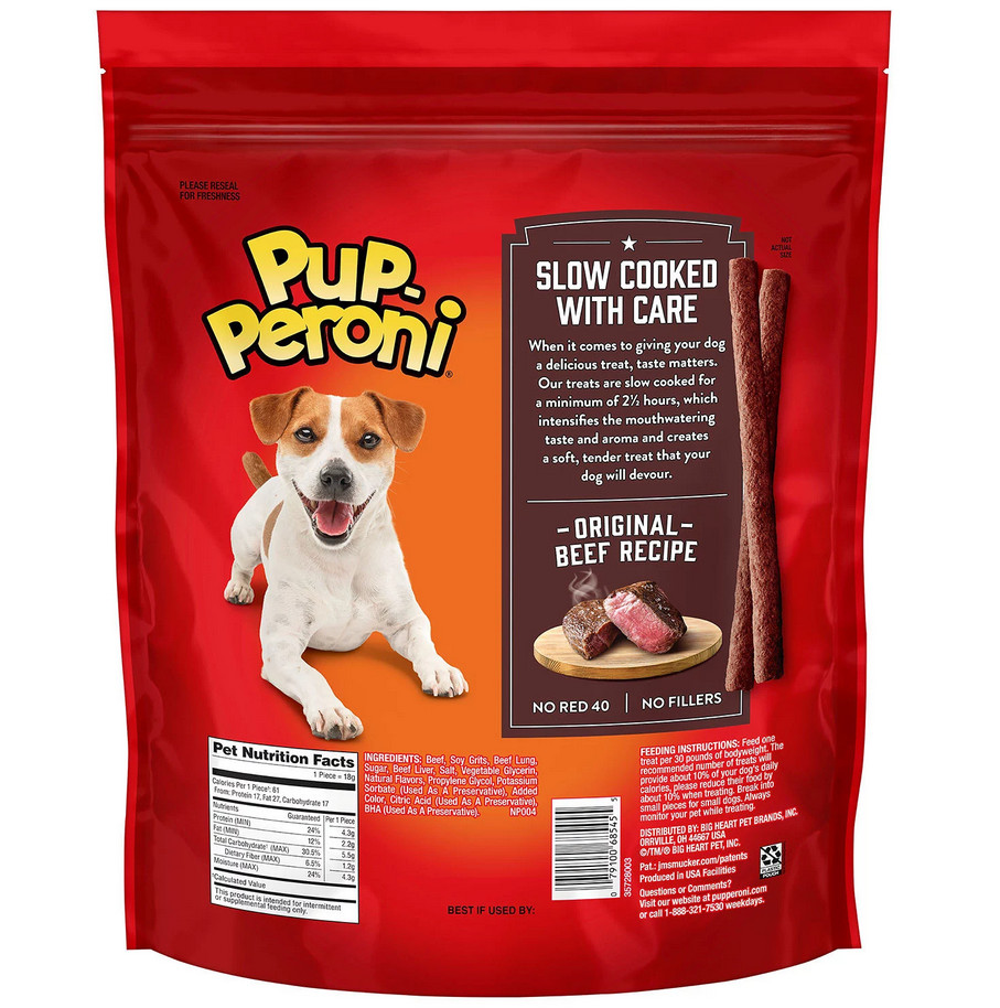 Pup-Peroni Dog Snacks, Original Beef Flavor, 46 oz.