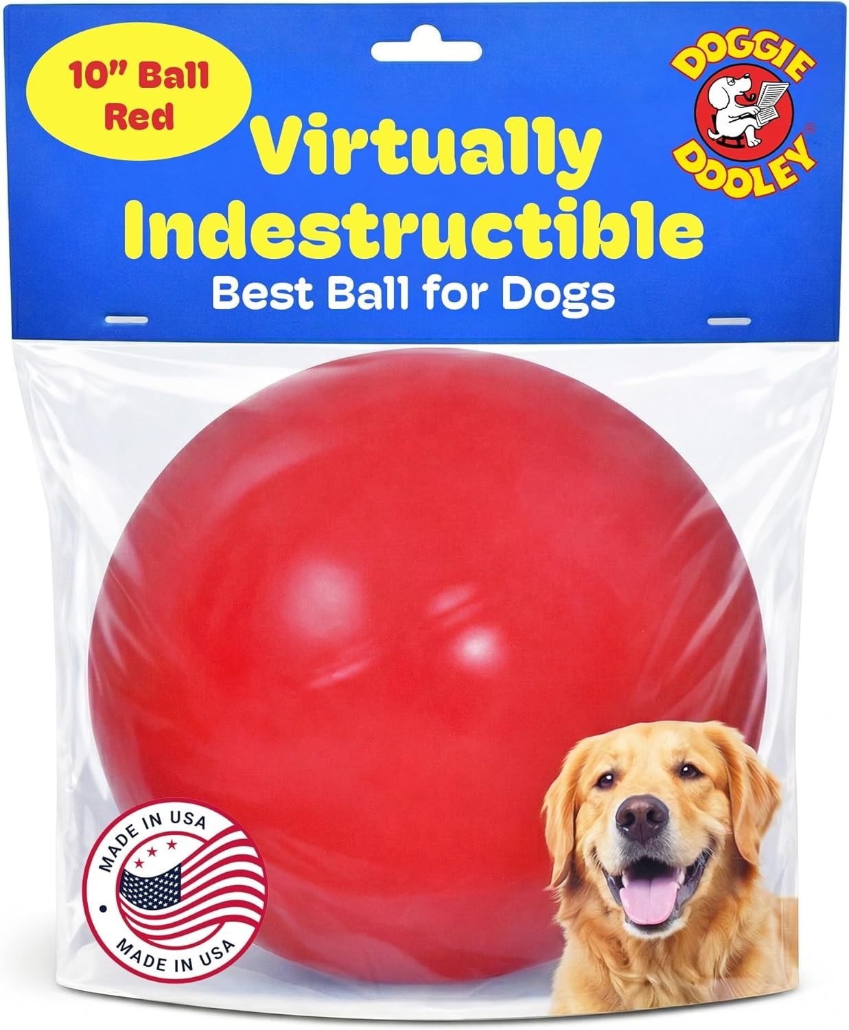 Virtually Indestructible 10″ Dog Ball – For Large Breeds