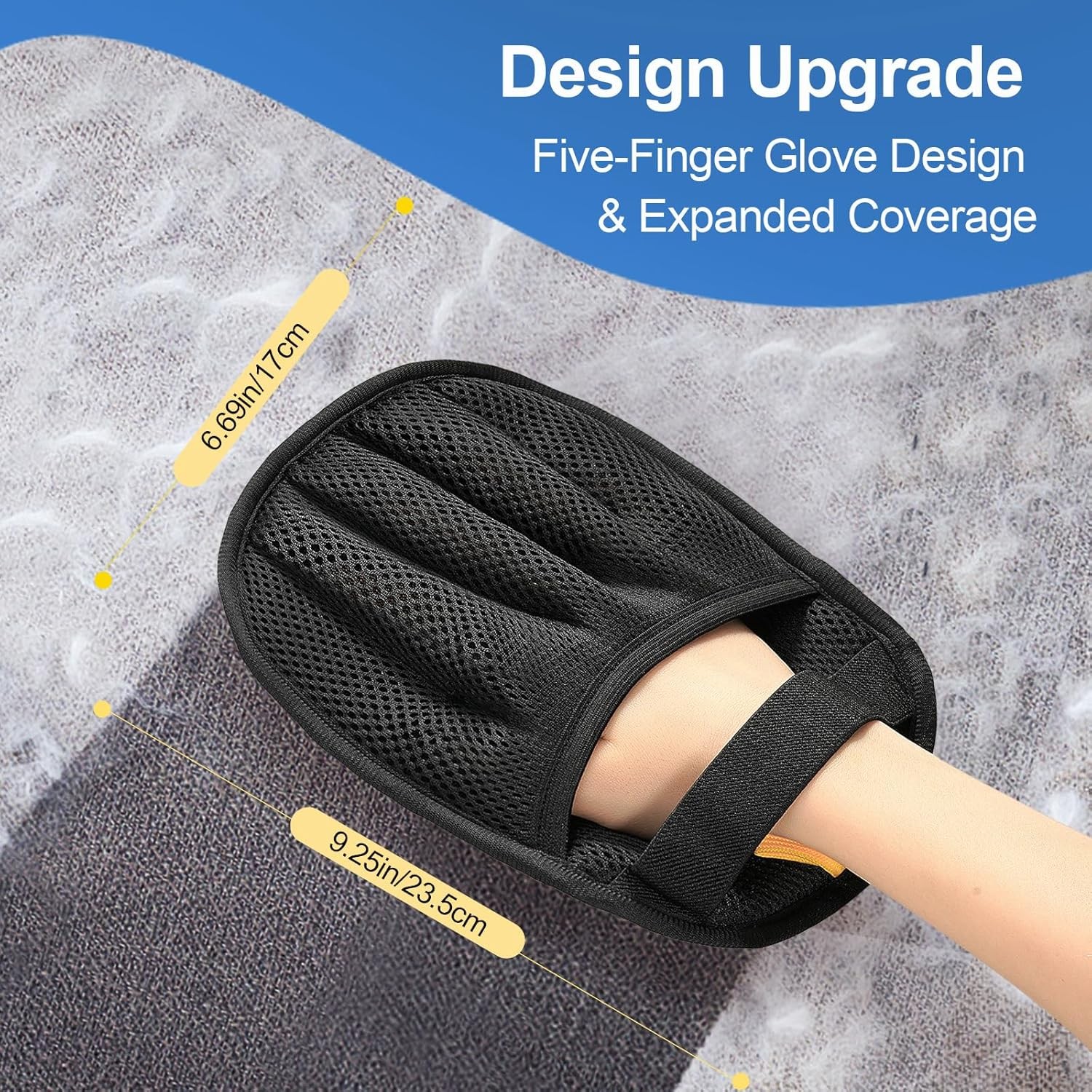 Pet Hair Removal Glove Electrostatic Reusable Five Finger for Dogs Cats Couch Ca