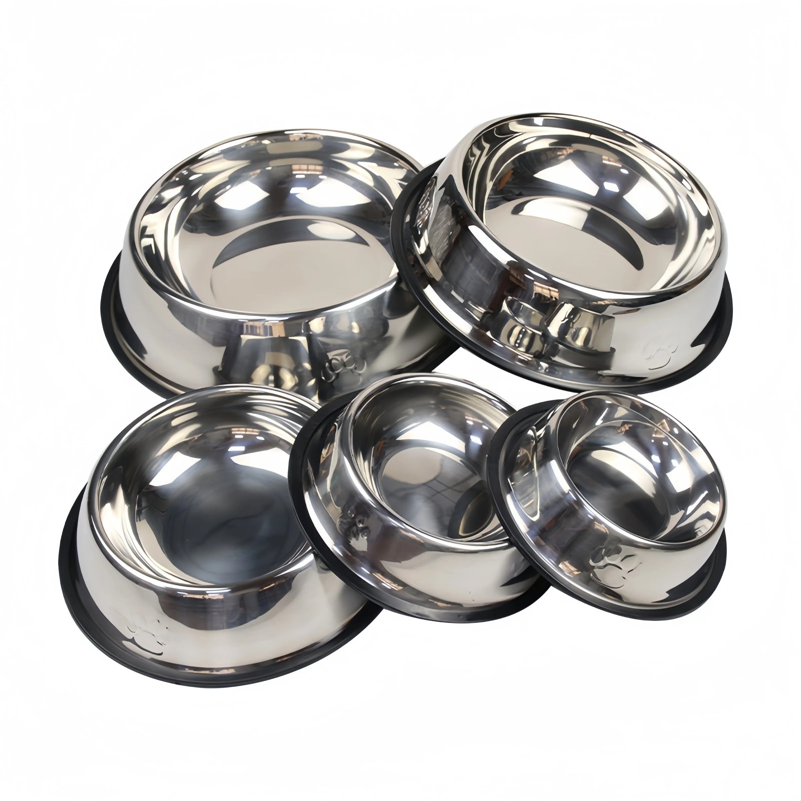 STAINLESS STEEL Standard Pet Dog Puppy Cat Food or Drink Water Bowl Dish