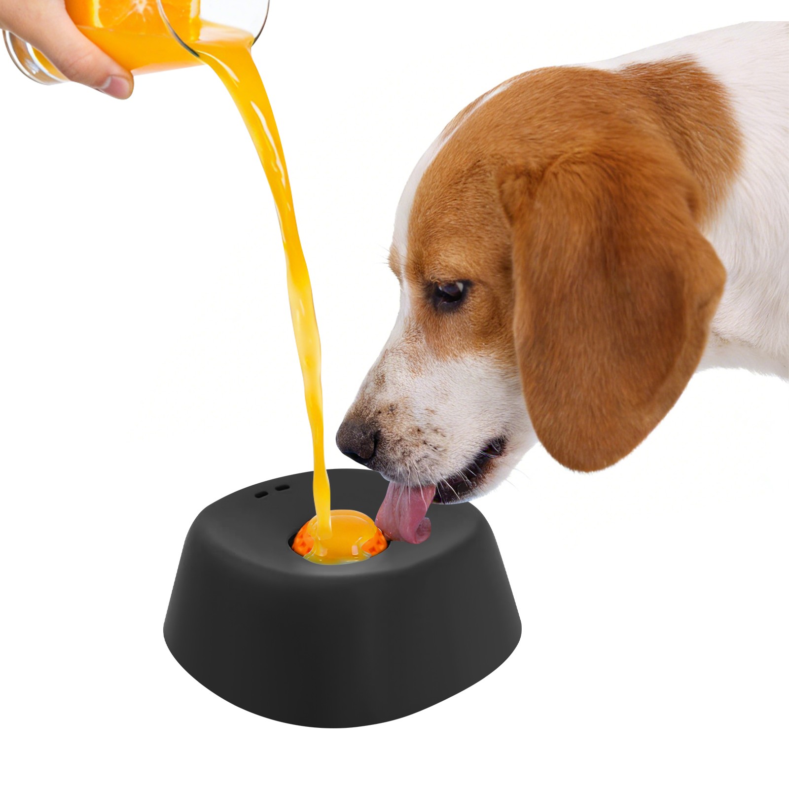 Black Slow Feeder Dog Bowl, Interactive Feeding Slow Dog Bowl, ABS Dog Food Bowl