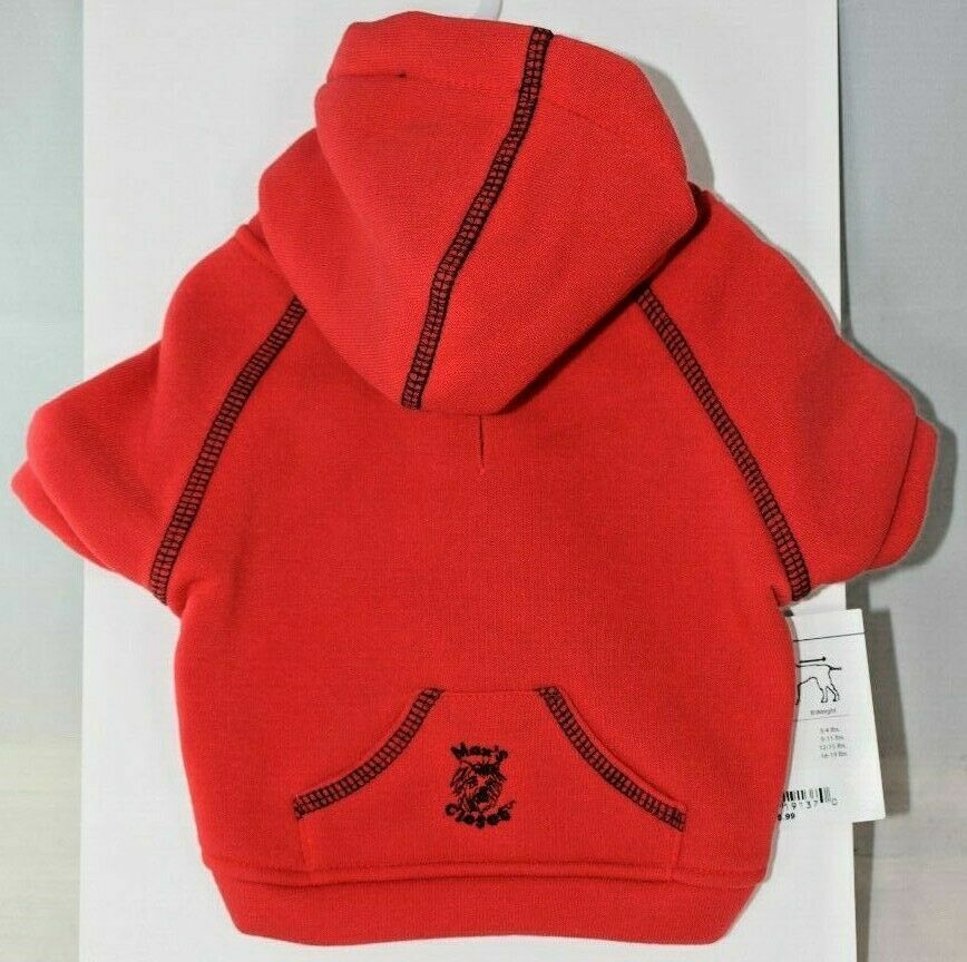 Max’s Closet Solid Red Hoodie Jacket (Pet, Dog) Small (S)