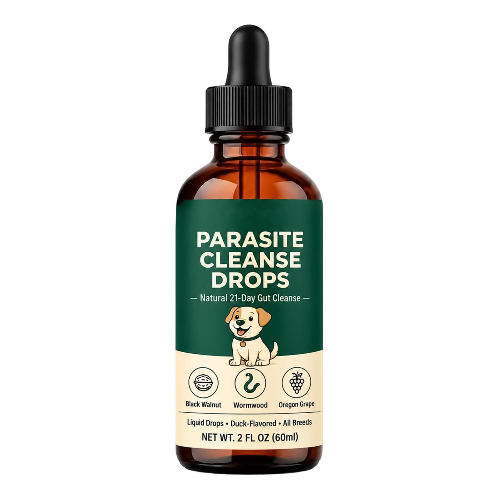 3 Pack Parasite Cleanse Drop Six Natural Herbal Actives Applicable to All Dogs