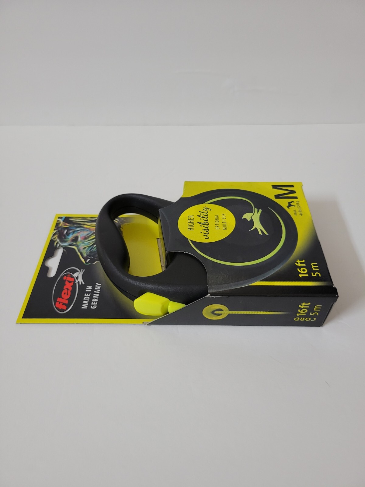 Flexi 16-FT | 5 m RETRACTABLE DOG LEASH CORD Medium 20 kg / 44 lbs max HIGH VIS