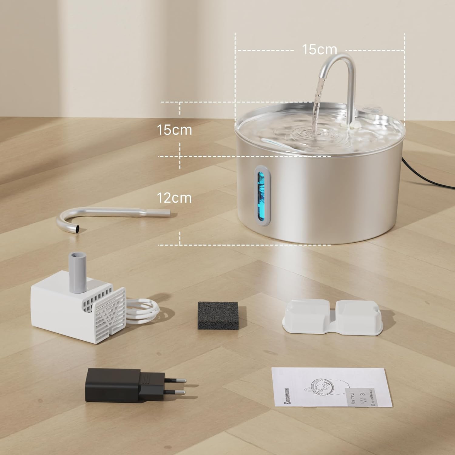 Cat Water Fountain Stainless Steel: Cat Fountain for Drinking – Automatic Pet Wa