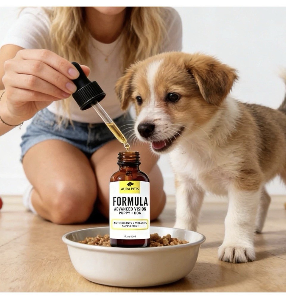 30ml AuraPets Vision Formula for Dogs with Lutein, Advanced Eye Care Supplement