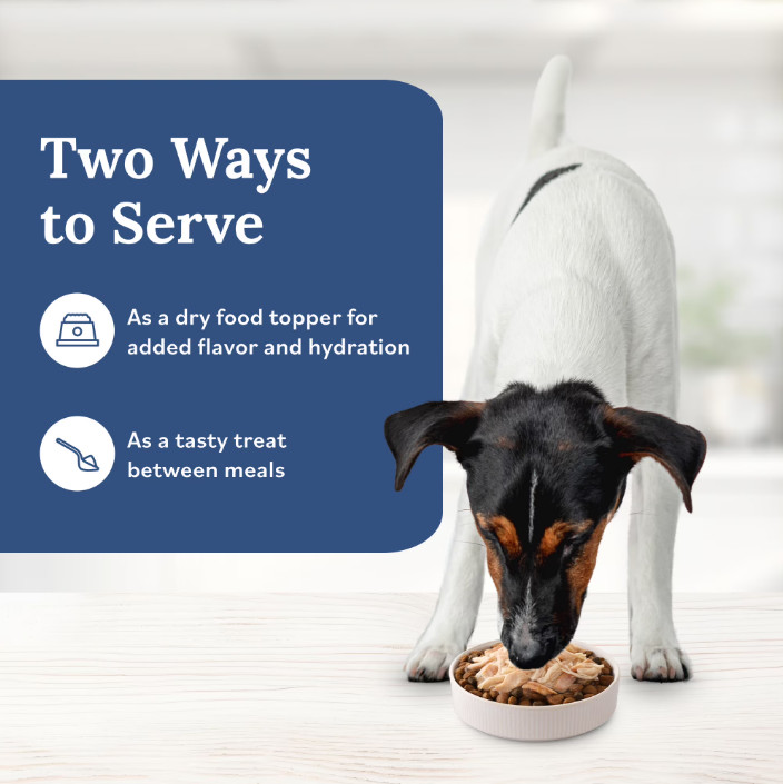 (2 pack) Blue Buffalo Tender Shreds Toppers, Natural Dog Food, 2.5-oz. Pouch, 12