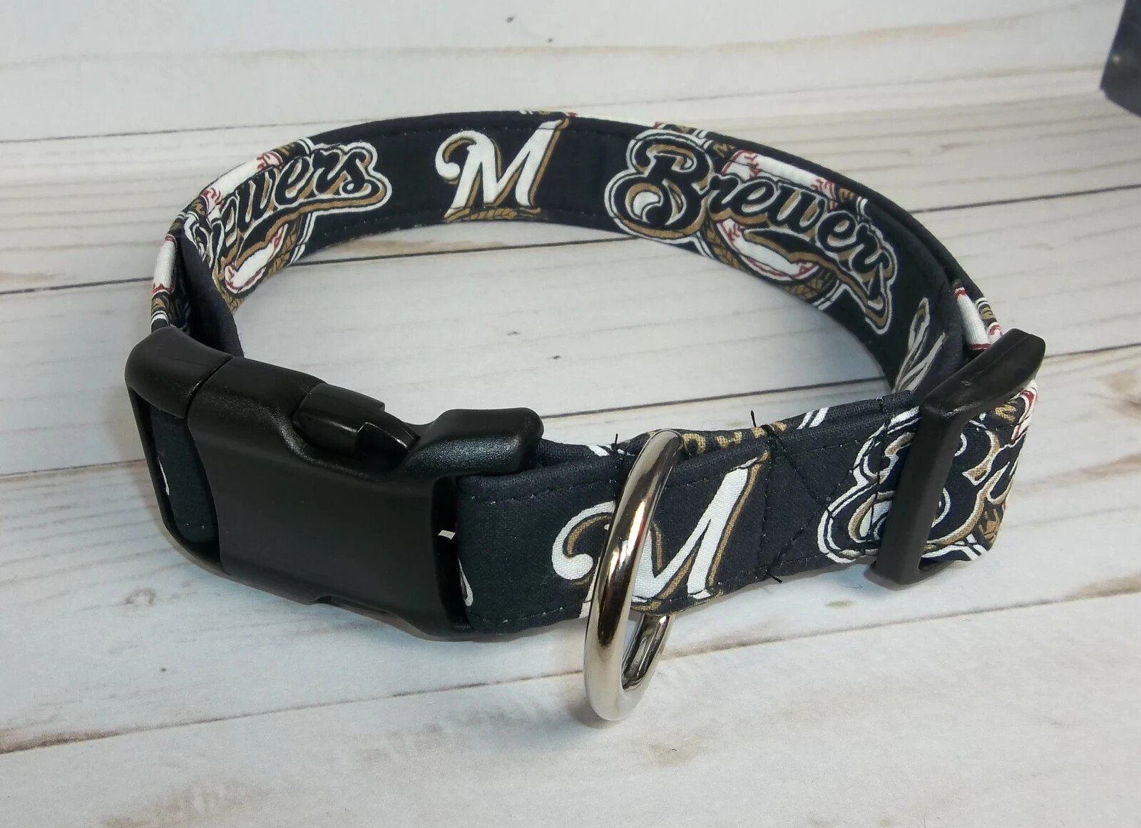 Milwaukee Brewers MLB Terri’s Dog Collar handmade adjustable gameday fabric