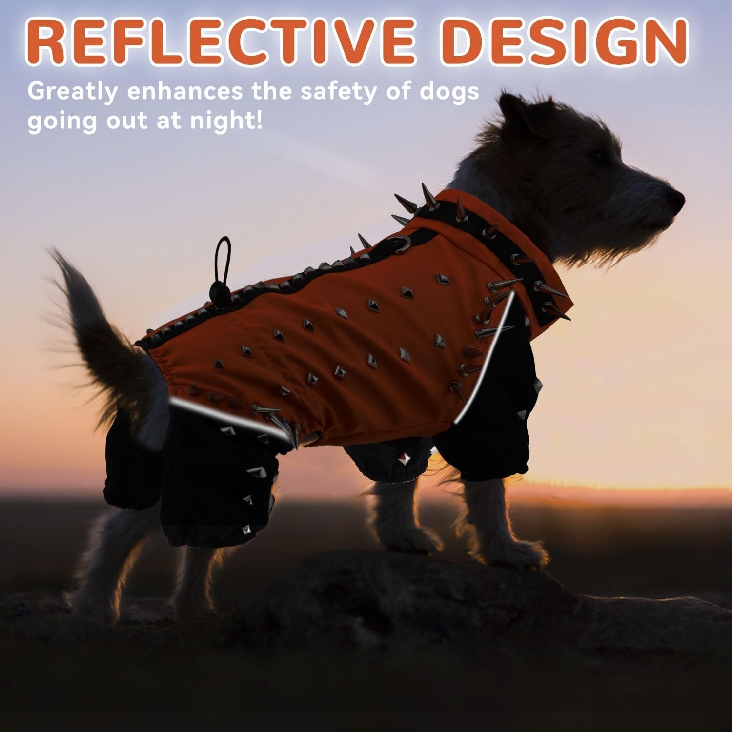 X-SMALL Anti-Hawk Dog Puncture Resistant Vest, Hard Plastic Spikes, Metal Rivets