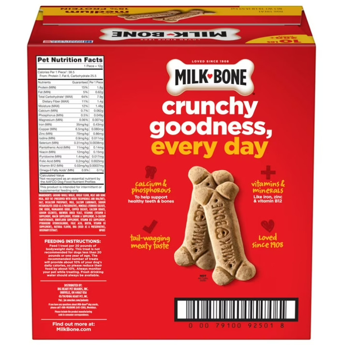 3 Box Milk Bone Original Biscuits, Medium Dog Treats, 10 Lb Box
