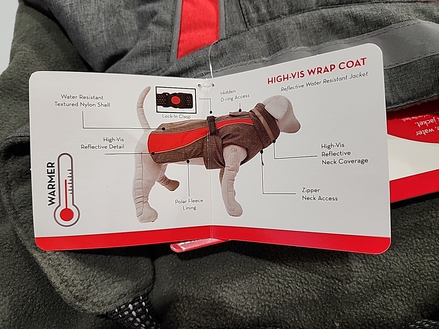 KONG Outerwear MEDIUM High Vis Water Resistant DOG JACKET 17″-20″ New NWTS