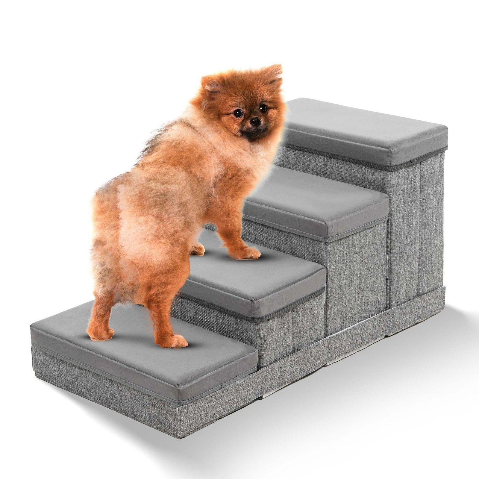 BOSQUE Dog Stairs for High Bed, Foldable Pet Stairs for Small Medium or Large…