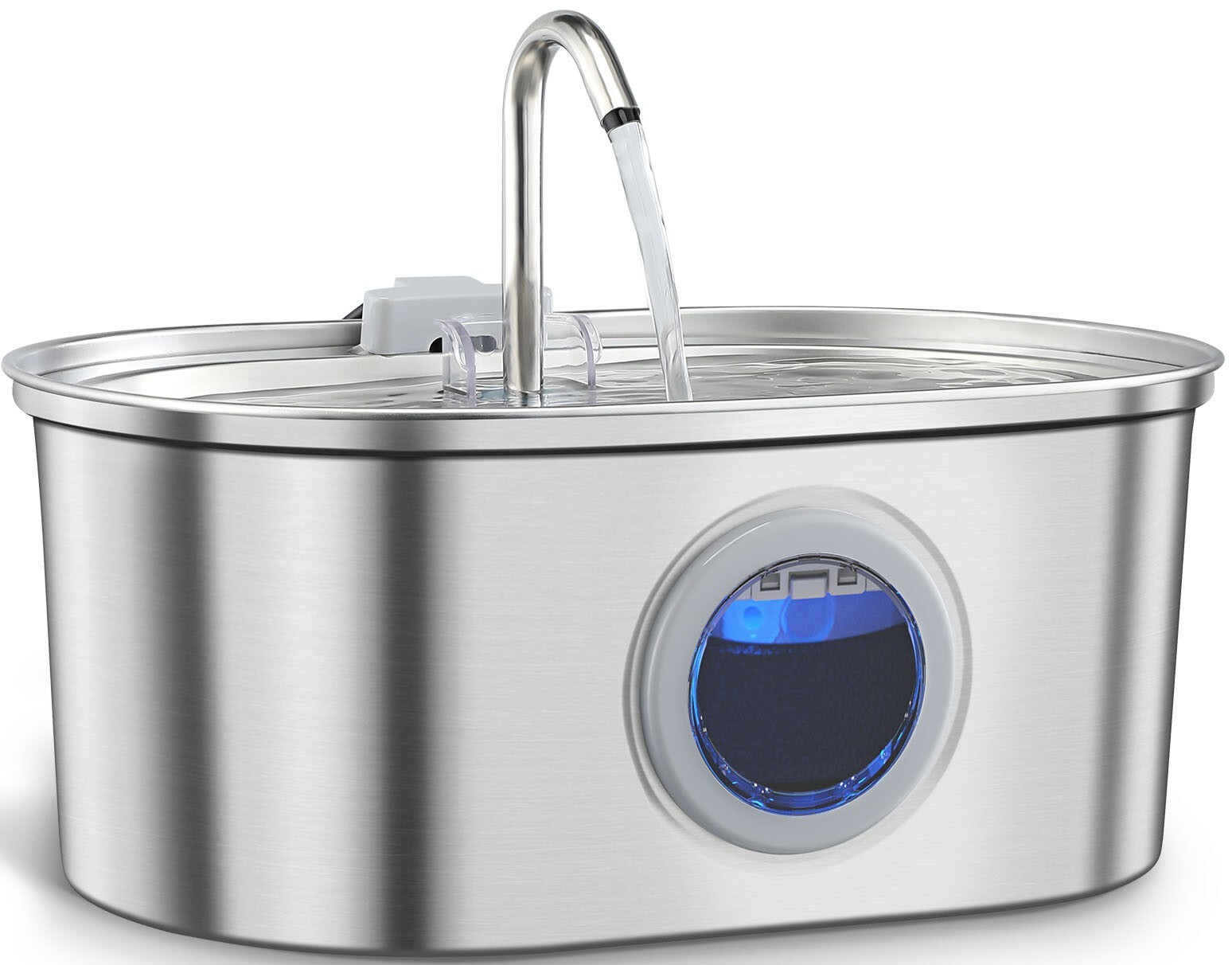 Stainless Steel Cat Water Fountain 3.2L Pet Drinking Fountain Dispenser for Cats