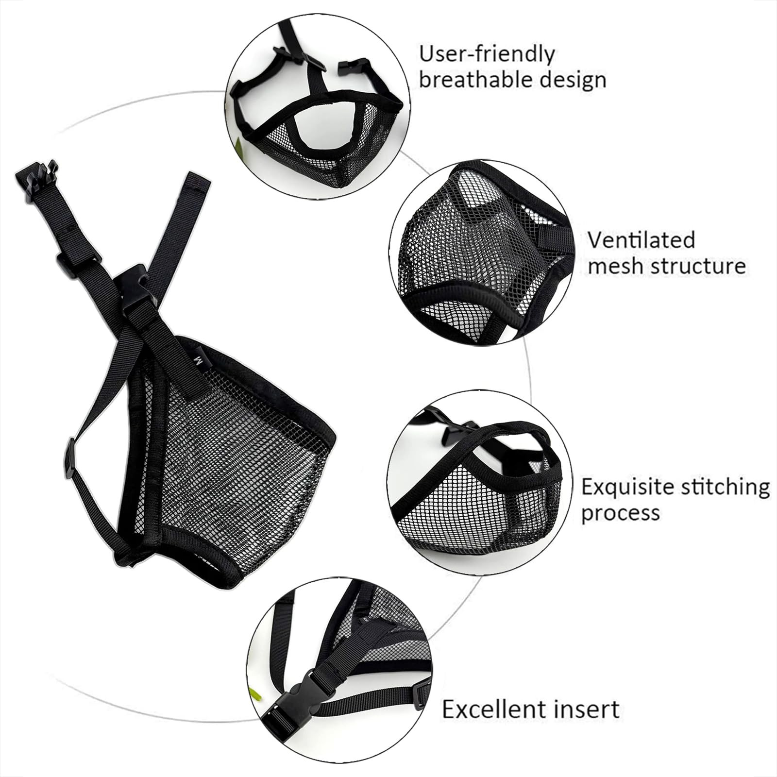 Colenumone French Bulldog Muzzle Short Snout Mask for Pug Shih Tzu English Dog