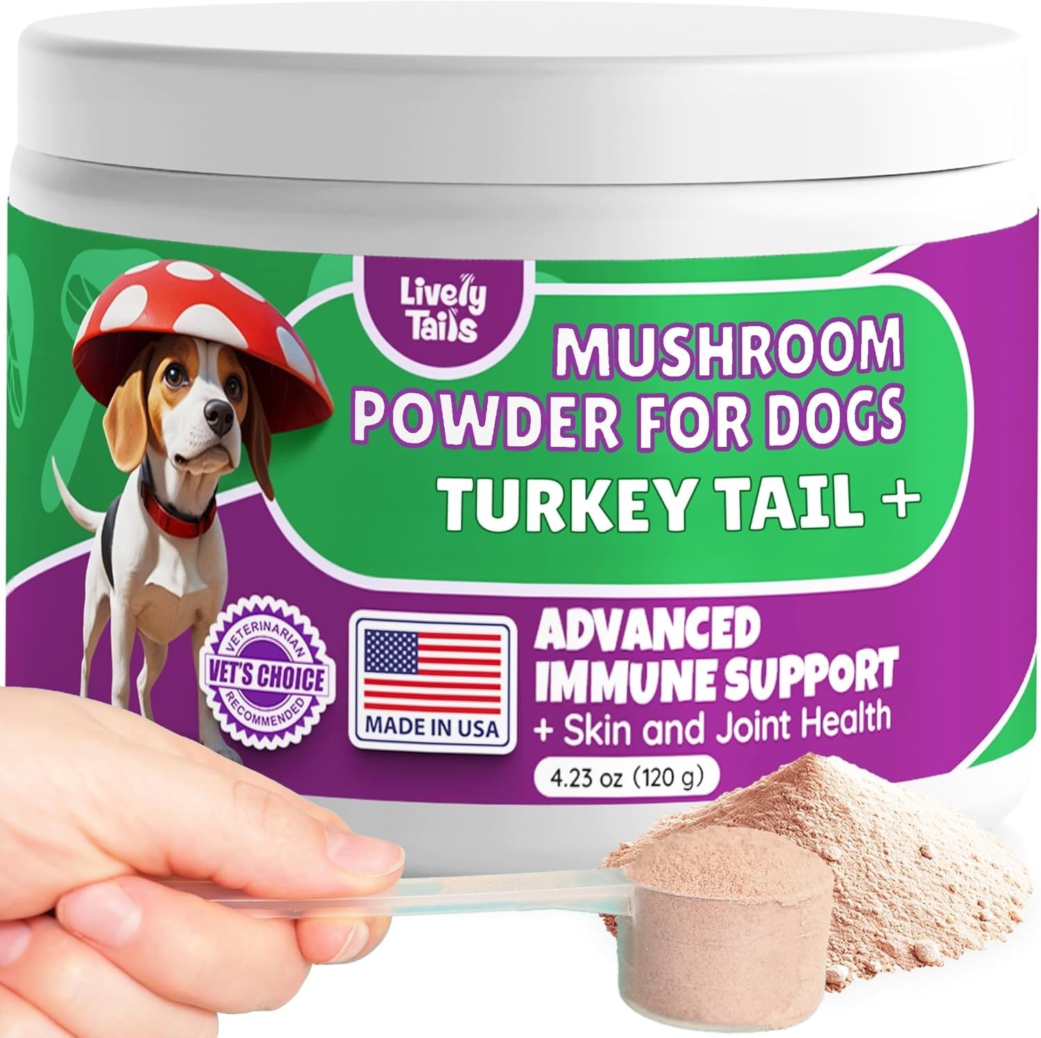 All-Natural Mushroom Powder for Dogs for Immunity, Cognition…Exp-07/2027